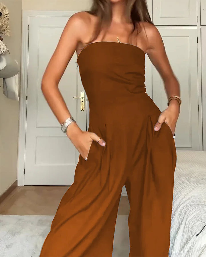 Céleste™ | Elegant Strapless Jumpsuit