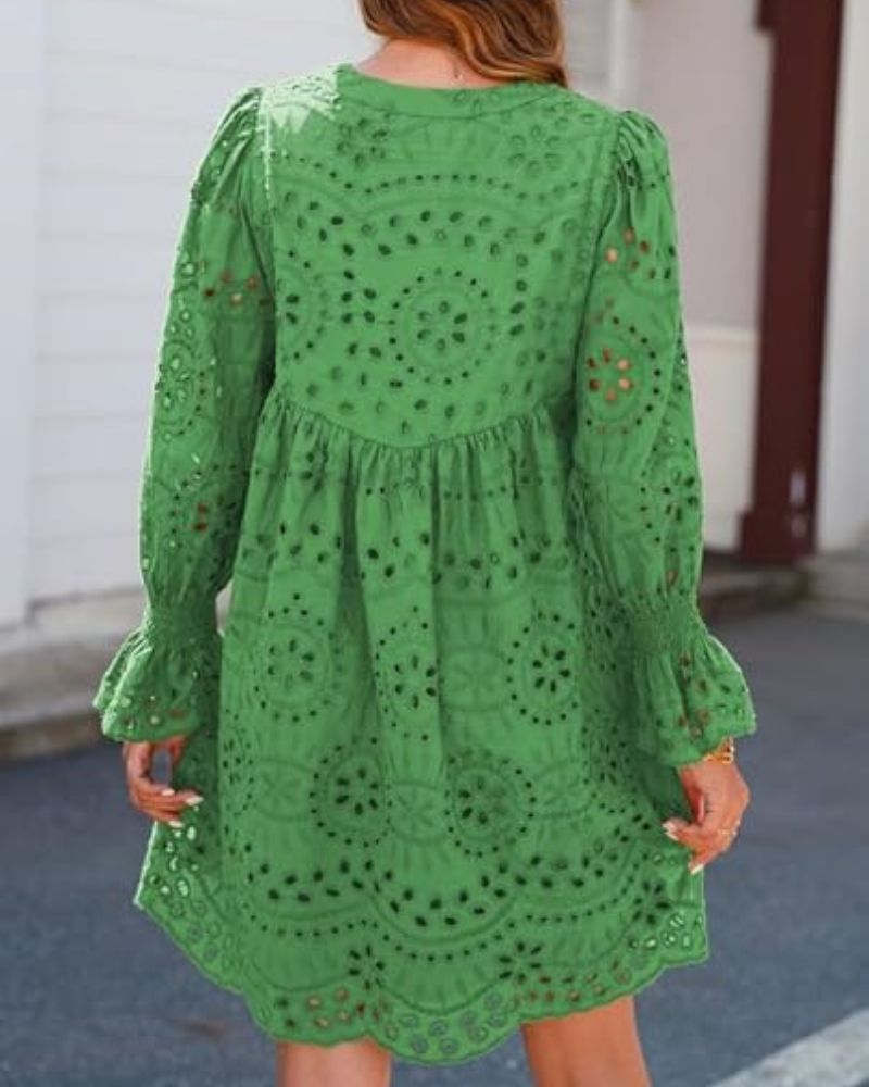 Raegan - Elegant Hollow-Out Midi Dress