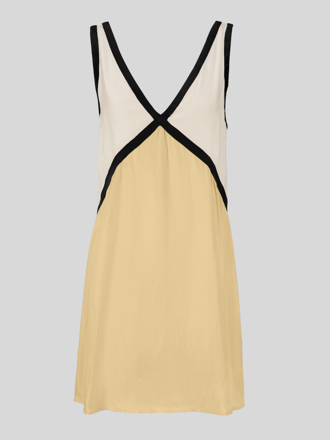 Sorrell - V-Neck Contrast Color Tank Mini Dress