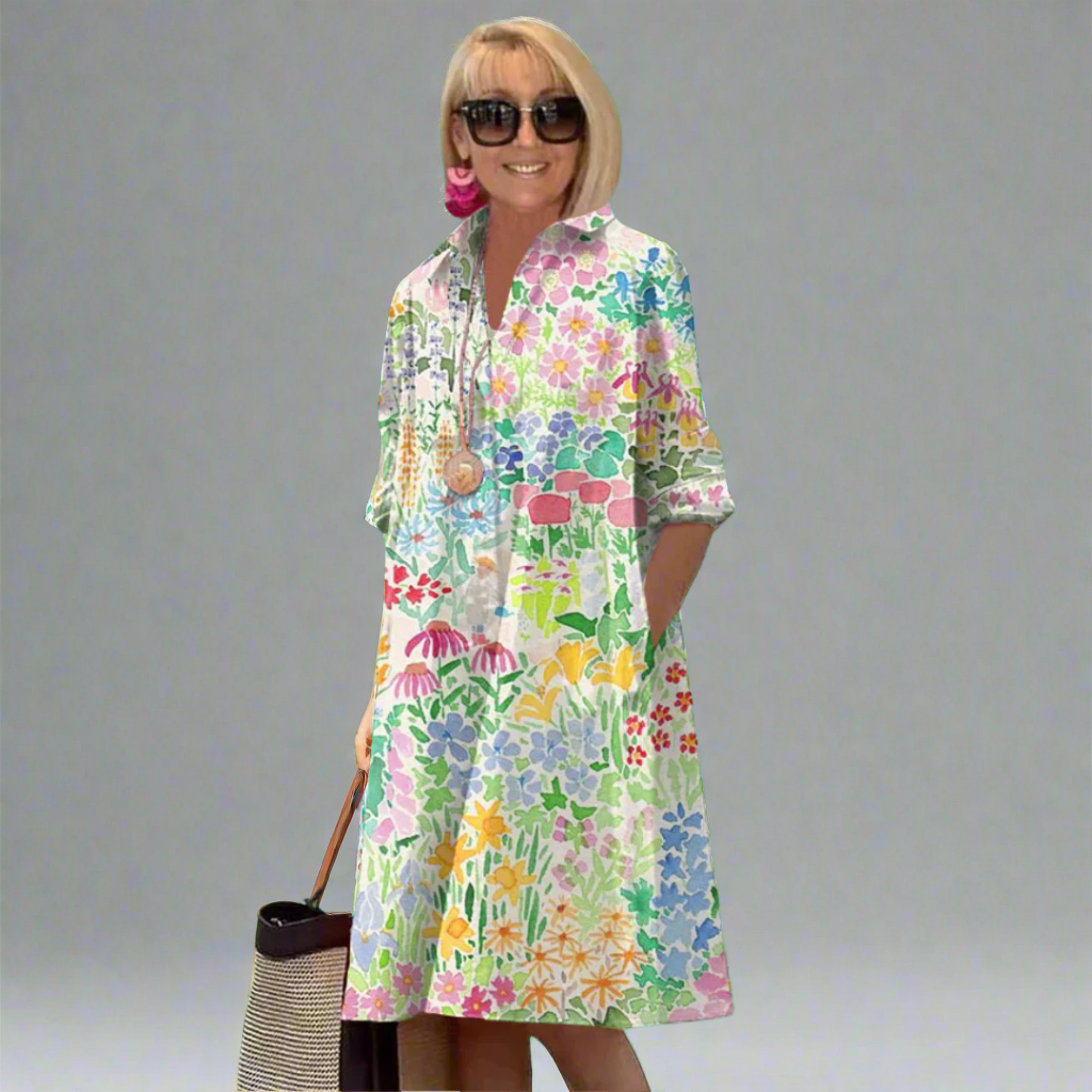 Kayla - Luxe Floral Summer Dress for Effortless Style