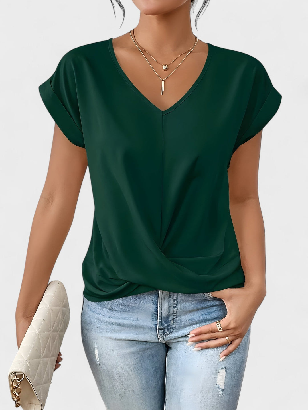 Kathrina - V-Neck Twist Front Top