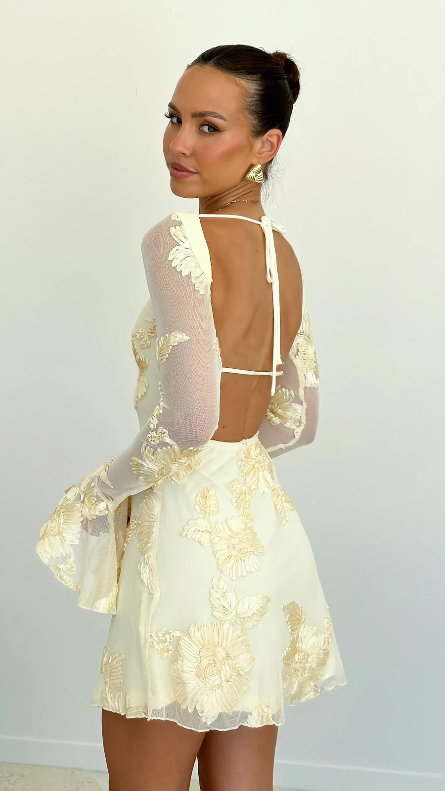 Zuri - Backless Printed Mini Dress