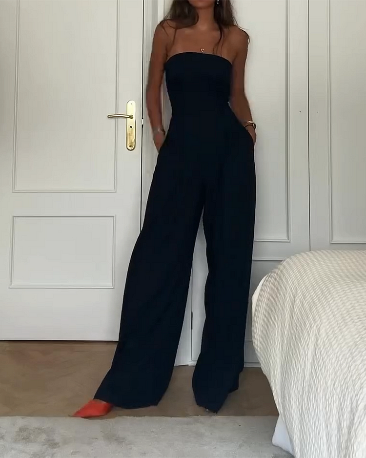 Céleste™ | Elegant Strapless Jumpsuit