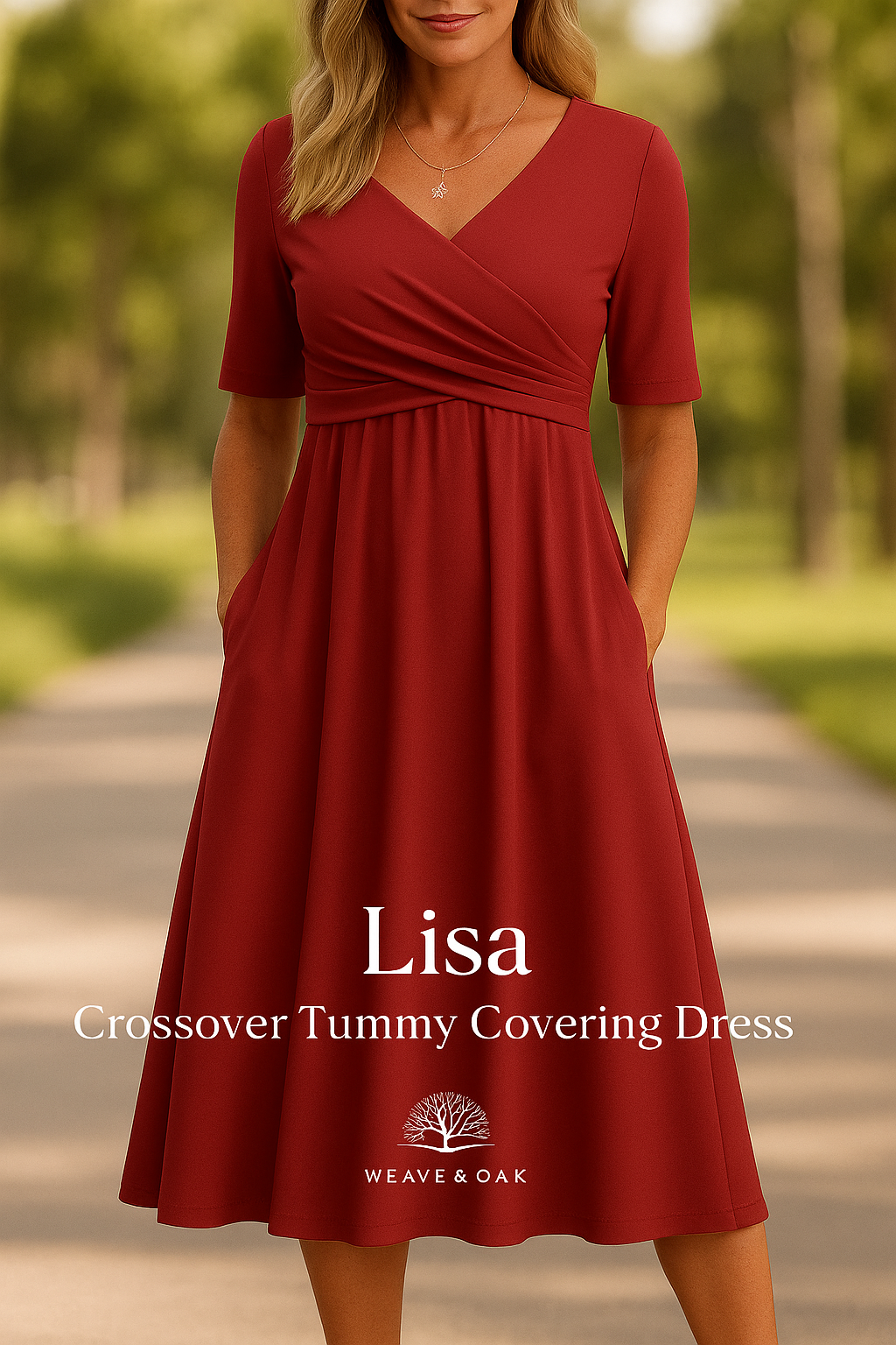 Lisa |  Crossover Tummy Covering Dress