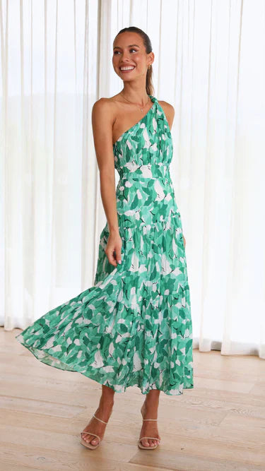 Eliza - One-Shoulder Midi Dress