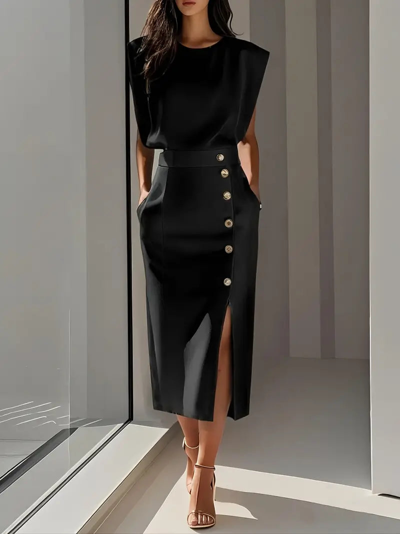 Yasmin - Midi Dress With Side Slit