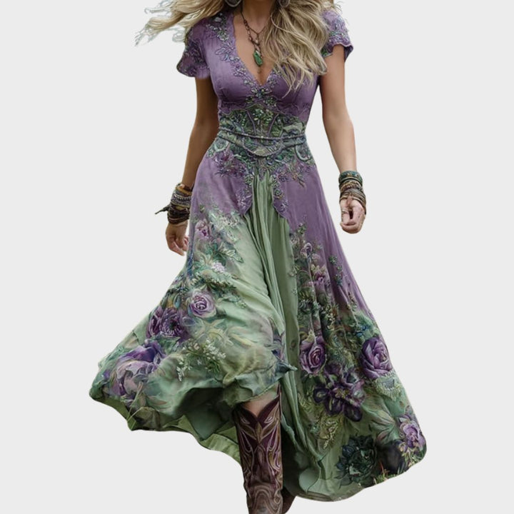 Ashley | Embroidered Maxi Dress