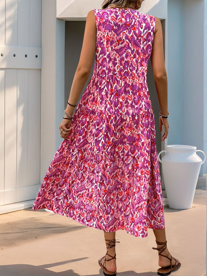 Zuri | Tummy Flattering Floral Sleeveless Dress