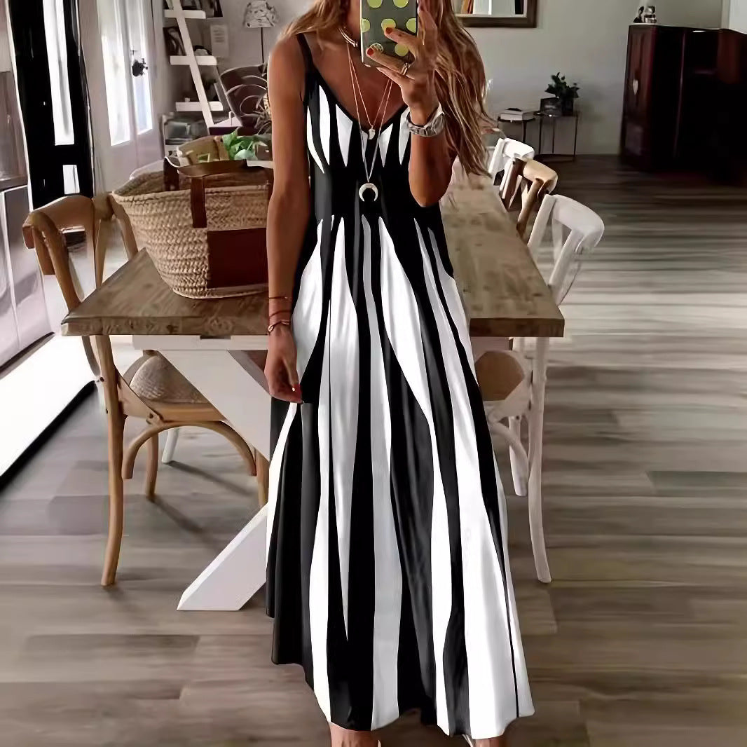 Milan™ Striped Long Dress