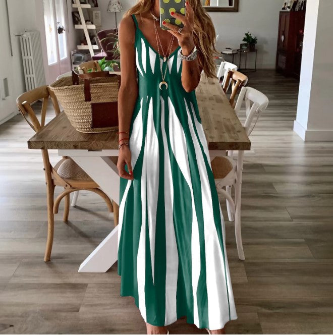 Milan™ Striped Long Dress