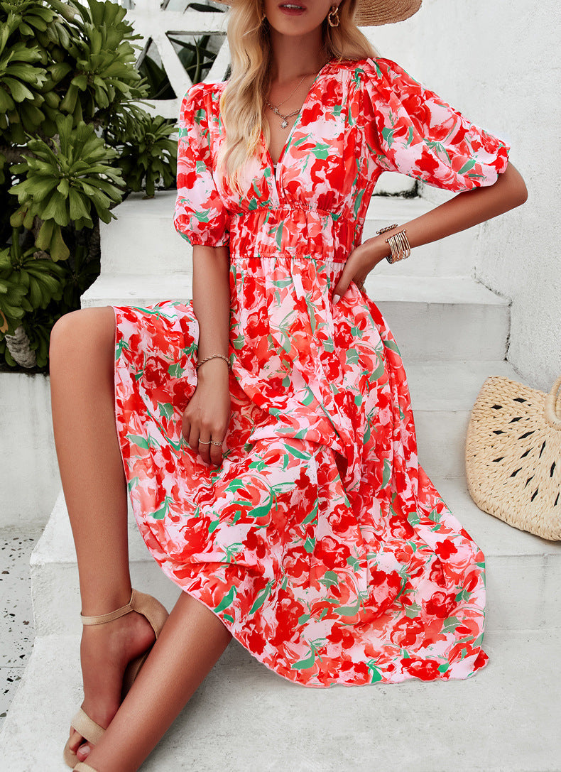 Sandra | Floral Tummy-Covering Dress