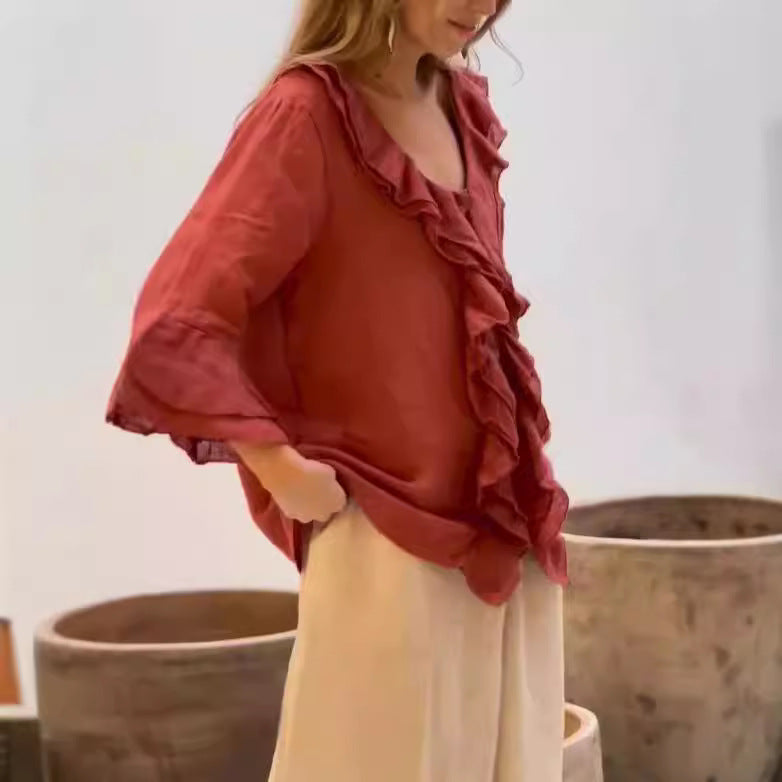 Cherry™ | Stylish Ruffled Blouse