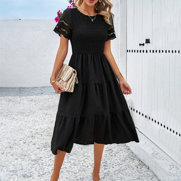 Leah | Smocked Tummy-Flattering Midi Dress