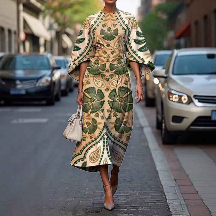 Zoraida - Stylish Batwing Sleeve Long Dress