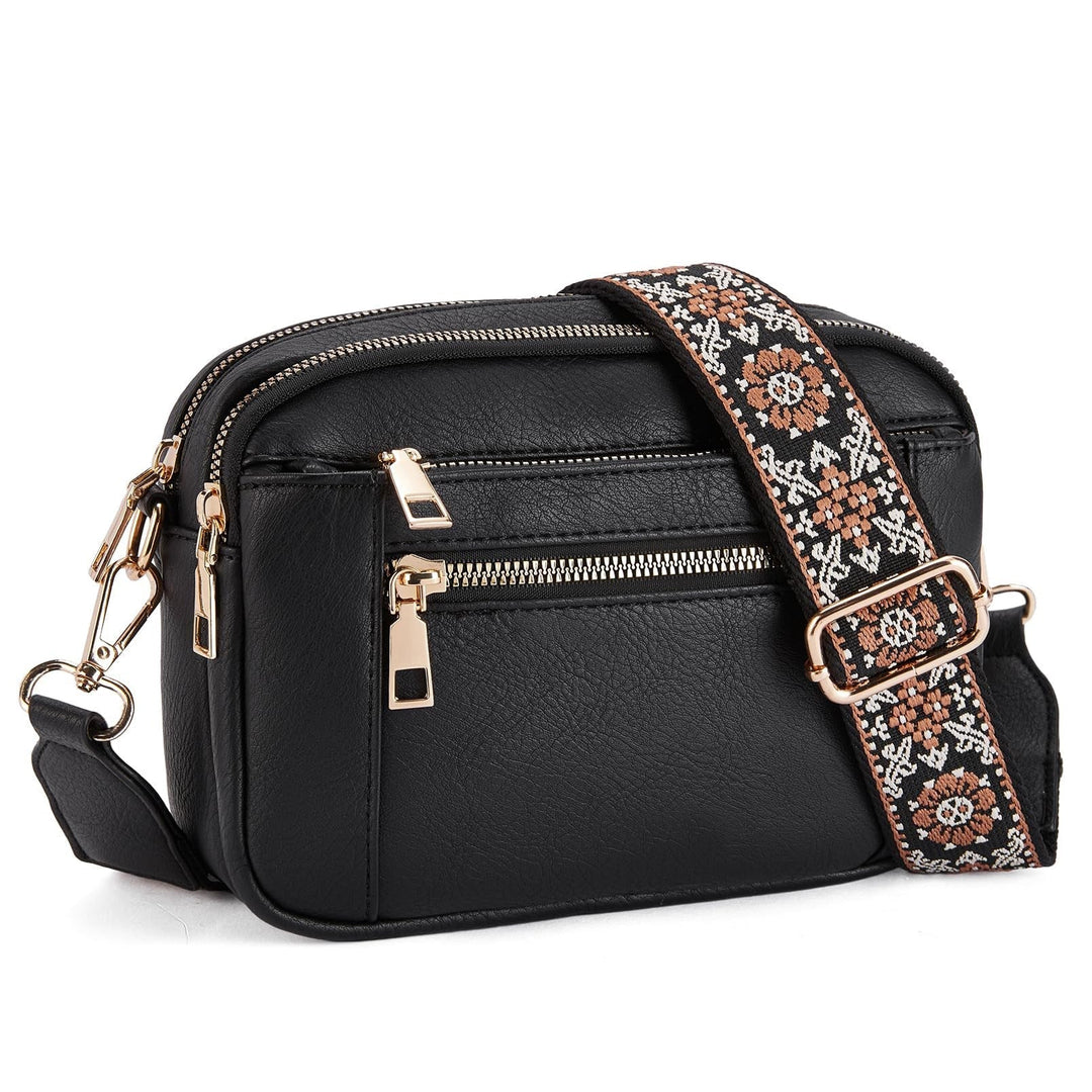 Erikka | Elegant crossbody bag with patterned adjustable strap