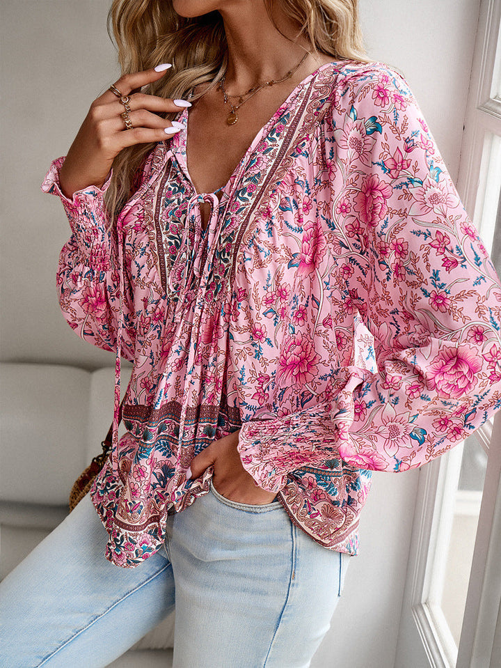 Zoey | Floral Smocked Blouse
