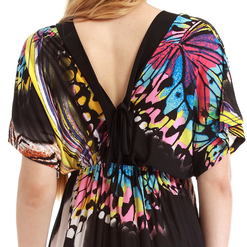 Ella | Tummy-Flattering Butterfly Maxi Dress