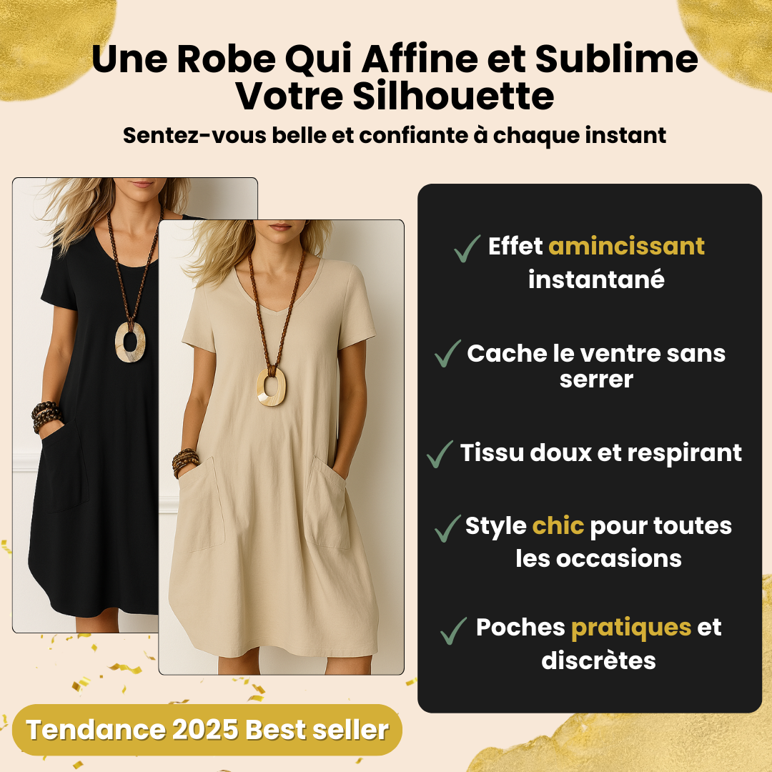 Zanorly™ Sophie - Elegant Dress with Subtle Tummy Coverage