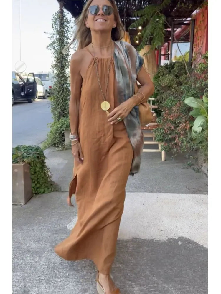 Gina™ Long Halter Dress