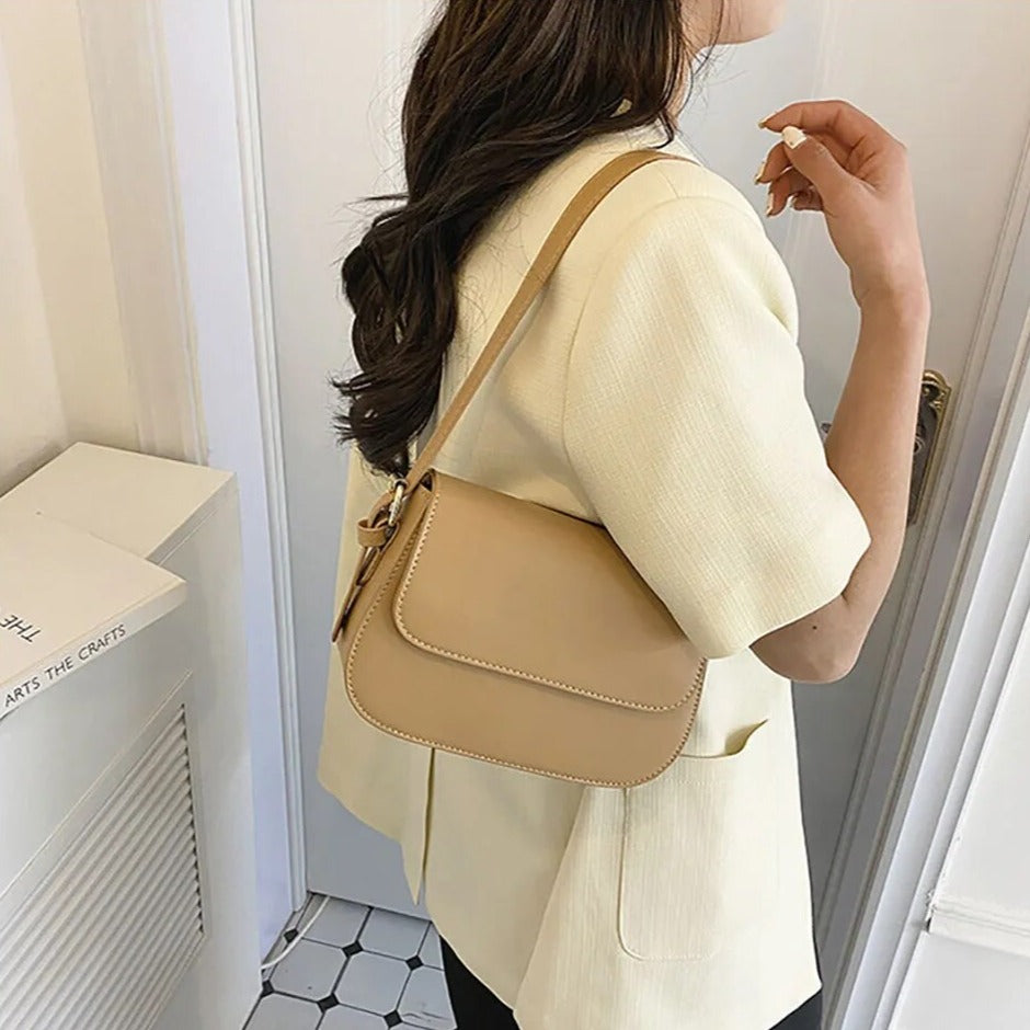 Eldborg | Elegant shoulder bag in muted nude tone