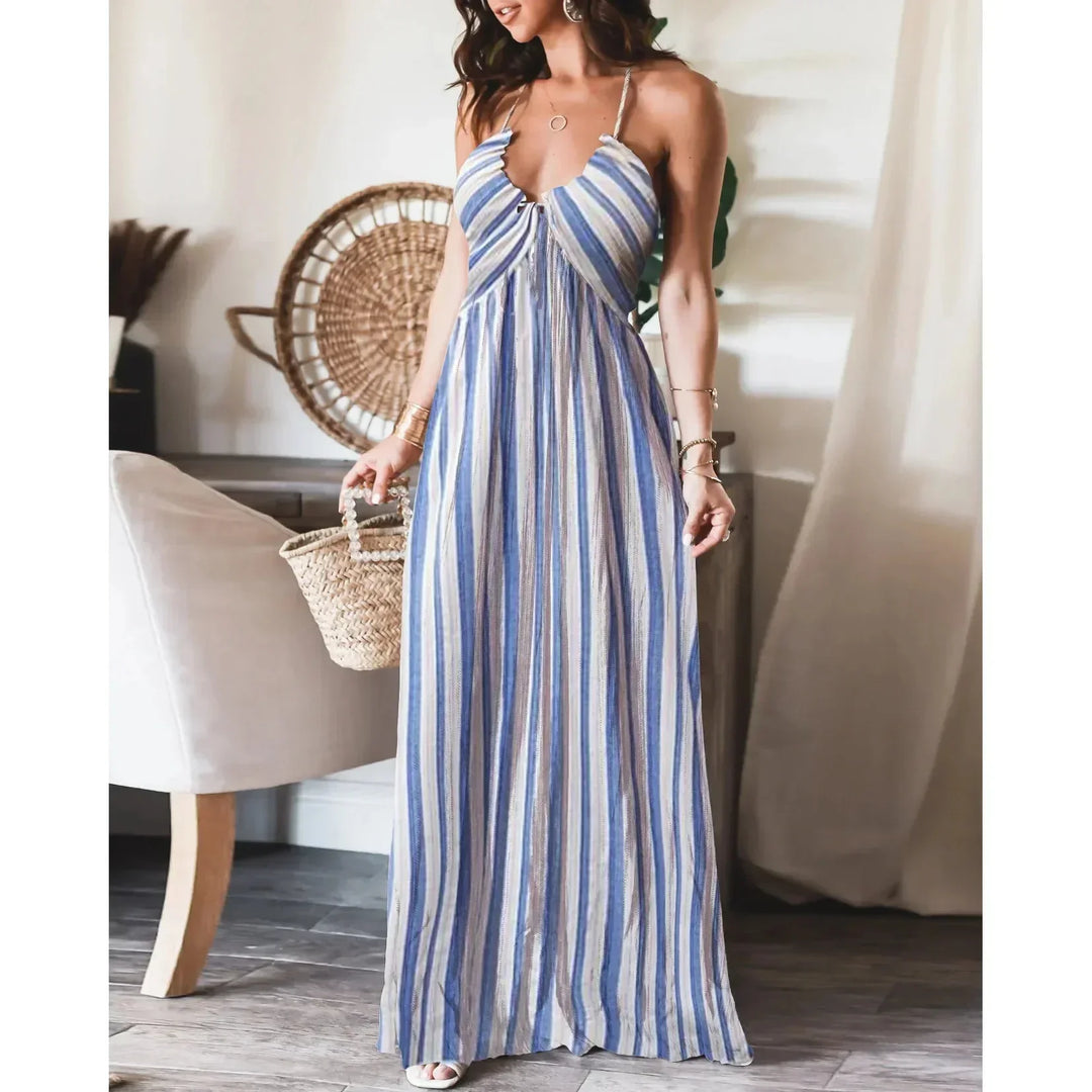 Renly - Sleeveless A-Line Sling Long Dress