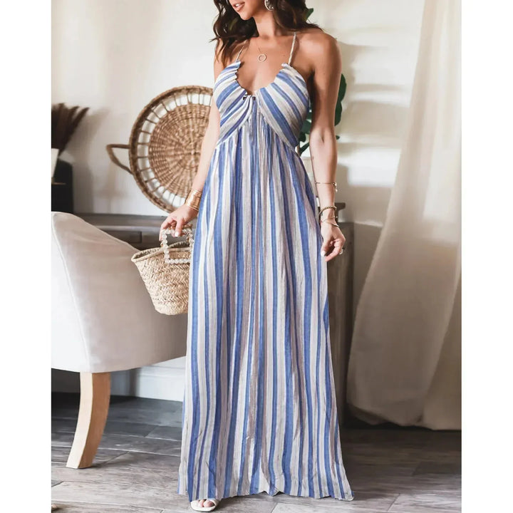 Renly - Sleeveless A-Line Sling Long Dress