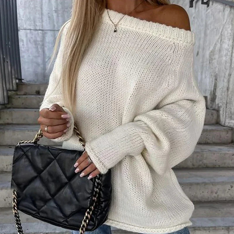 Eloise™ Off-Shoulder Knit Sweater