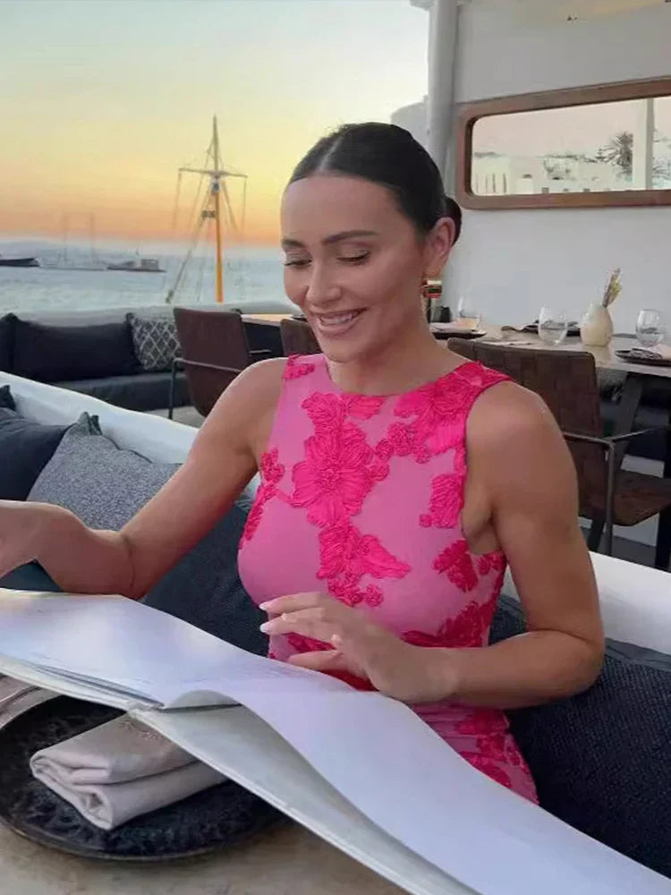 Maisie - Floral Mesh Bodycon Evening Dress