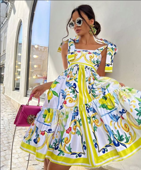 Quinnley - Serena Lace-Up Floral Maxi Dress