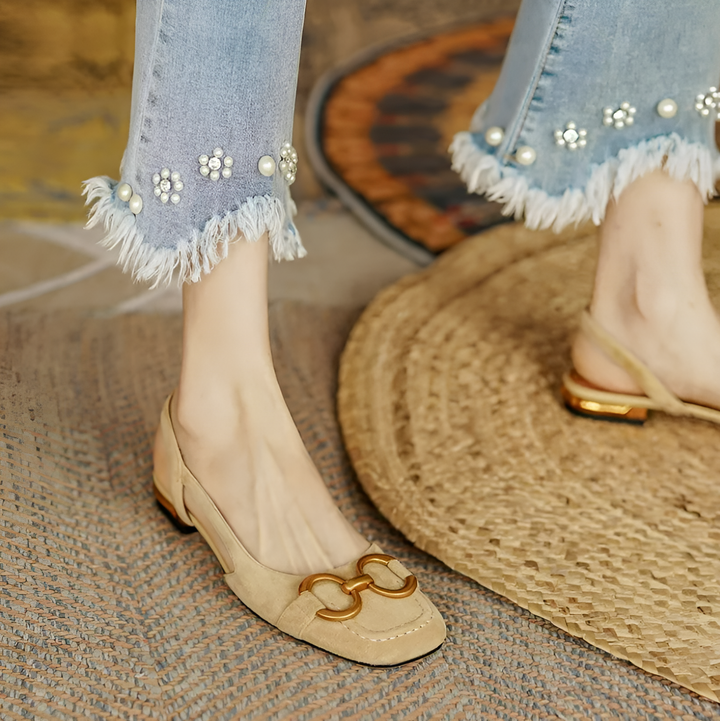 Opal - Orthopedic Leather Buckle Sandals