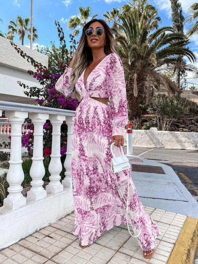 Carmen - V-Neck Maxi Dress