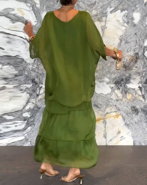 Caroline | Loose Round Neck Maxi Dress