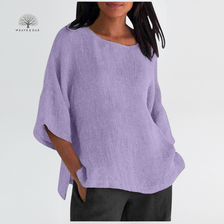 Isla | Effortlessly Flattering Cotton-Linen Top