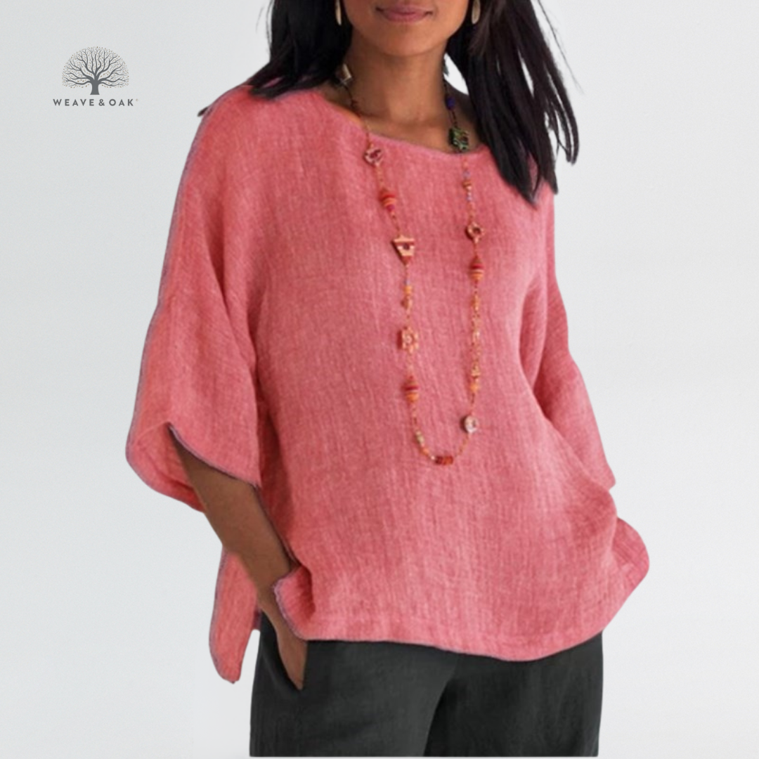 Isla | Effortlessly Flattering Cotton-Linen Top