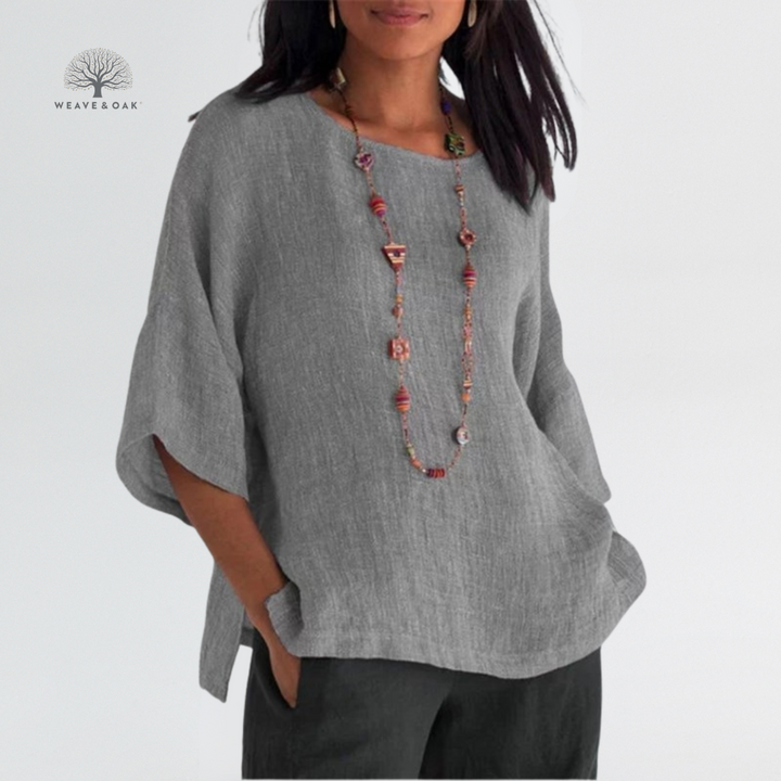 Isla | Effortlessly Flattering Cotton-Linen Top