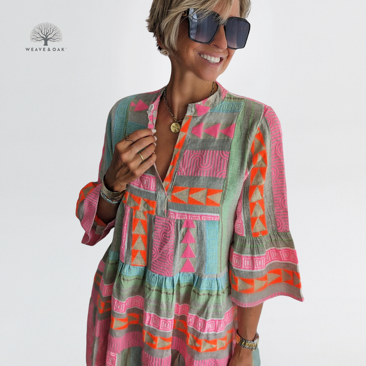 Sienna | Vibrant Flattering Boho Dress