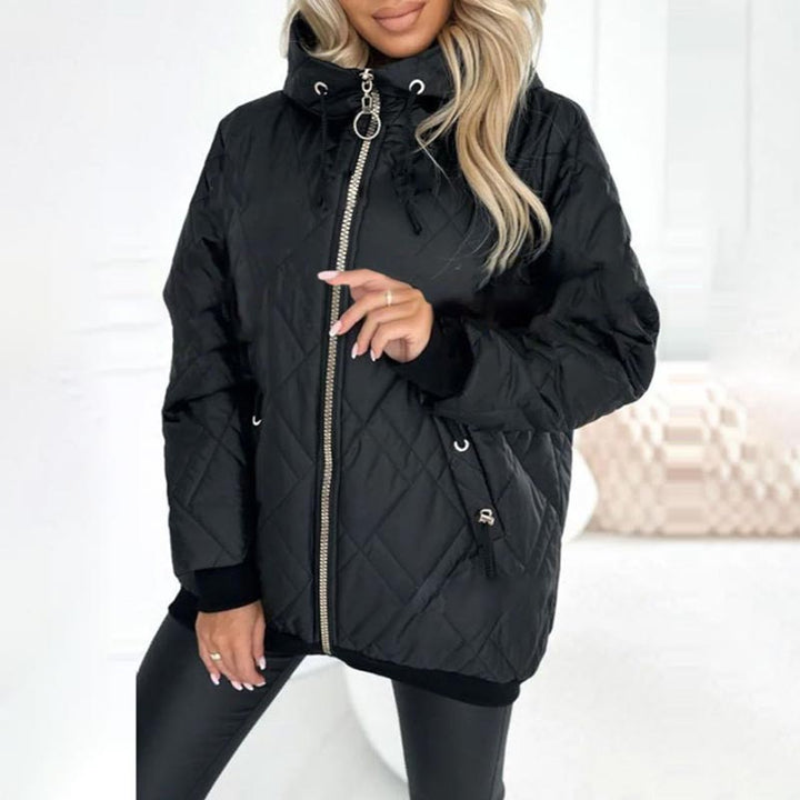 Kialina – Quilted Parka with Hood and Front Zipper