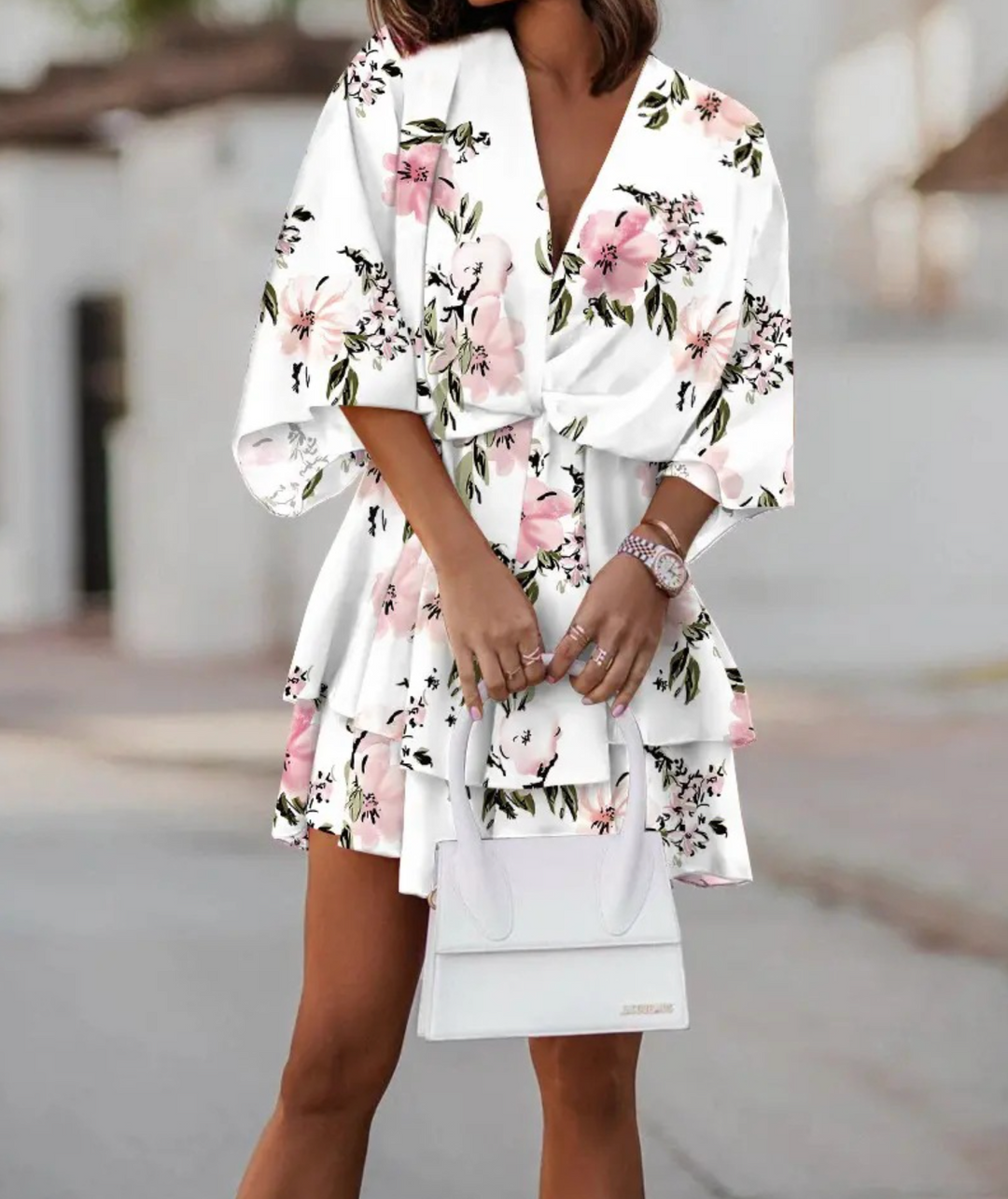 Gloria - Bohemian Floral Mini Dress