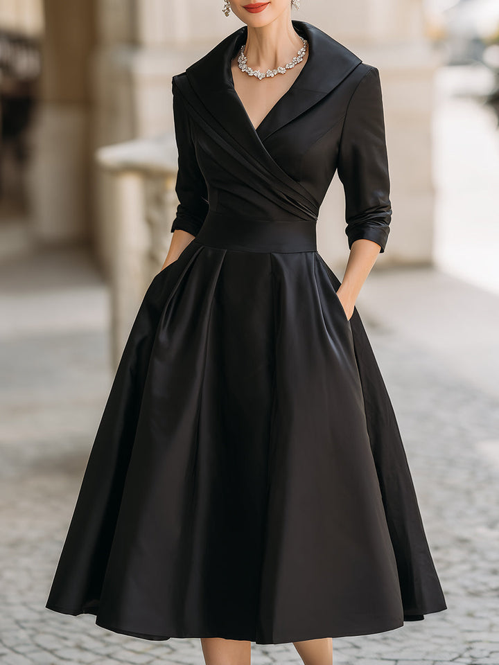 Lina - Midi Dress Made of Satin