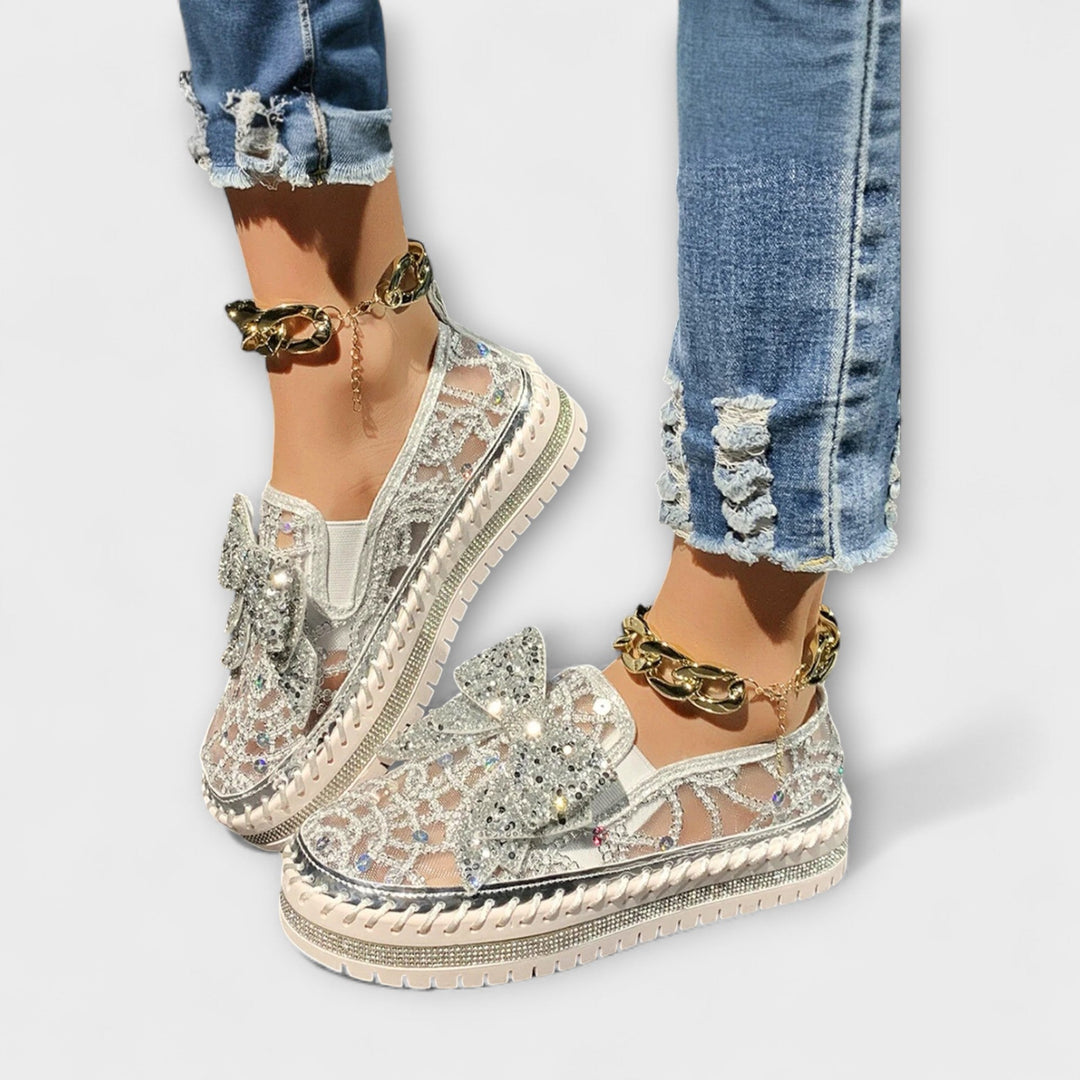 Rue – Loafer with Rhinestone Bow