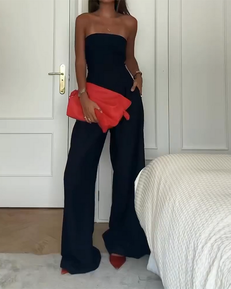 Céleste™ | Elegant Strapless Jumpsuit