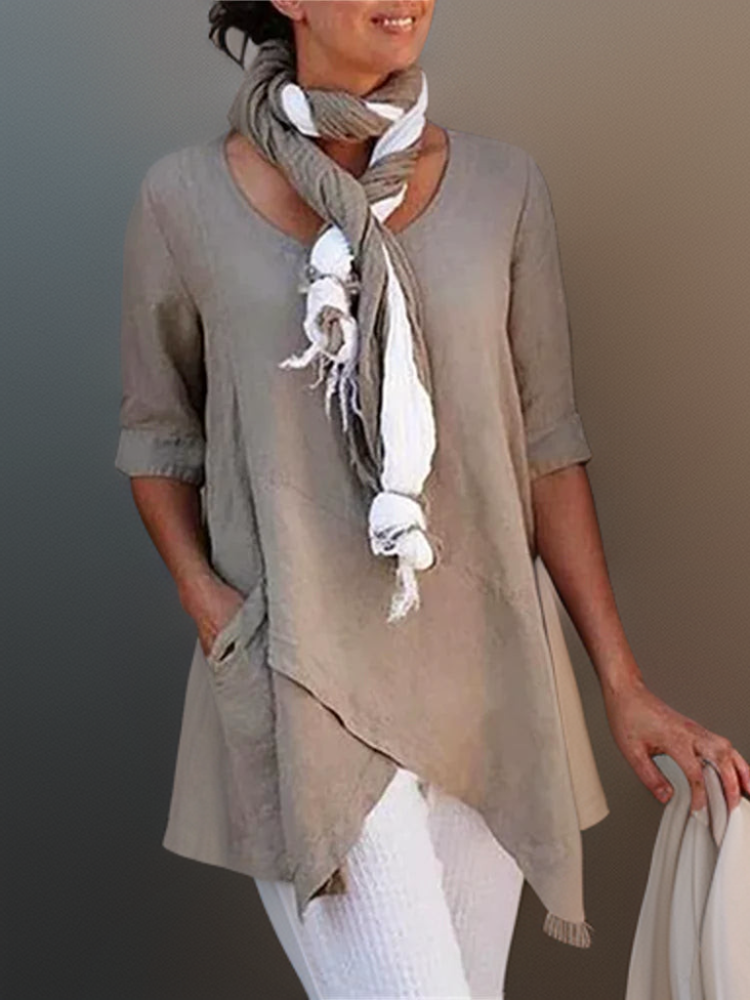 Maggie┃Cross-Cut Zoom A-Line Relaxed Tunic