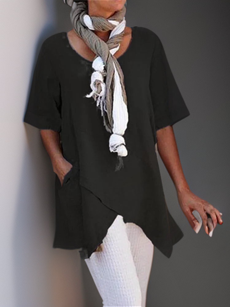 Maggie┃Cross-Cut Zoom A-Line Relaxed Tunic