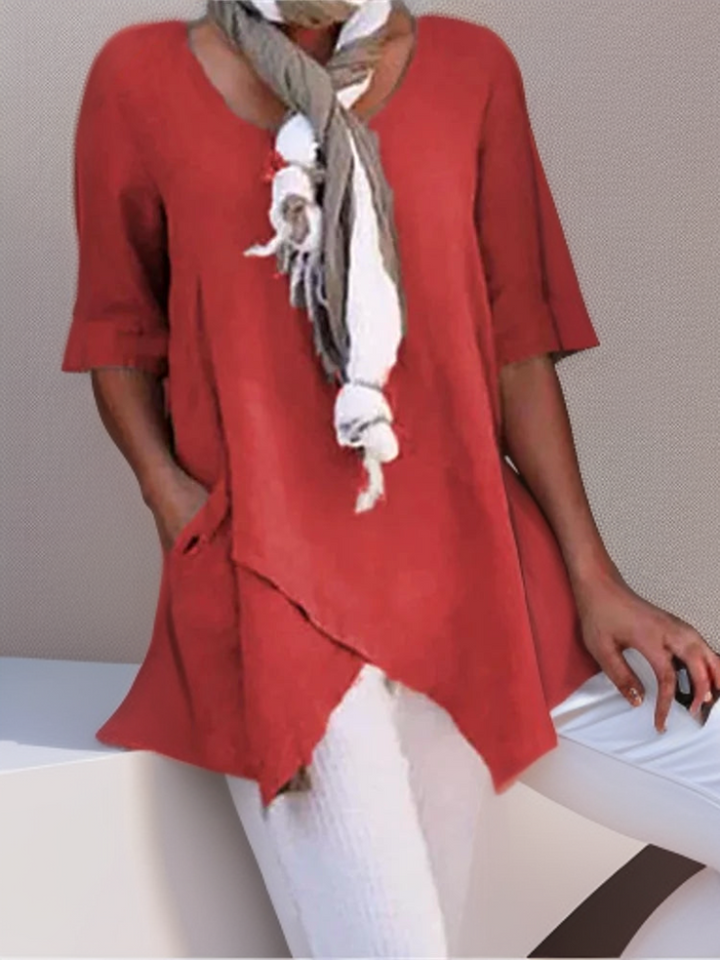 Maggie┃Cross-Cut Zoom A-Line Relaxed Tunic