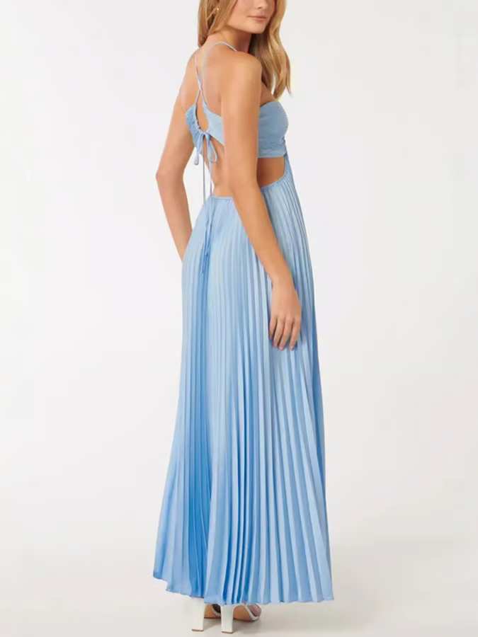 Tansy - Summer Glow Halter Maxi Dress