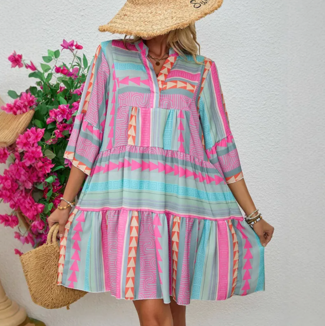 Ember - V-Neck A-Line Beach Dress (Almost sold out)