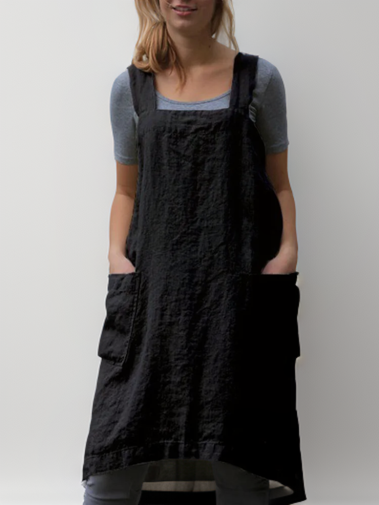 Andi | Simple apron with crisscross back straps