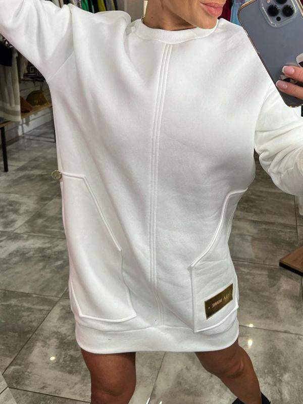 Audrey – Elegant Round Neck Dress Made from Sustainable Materials