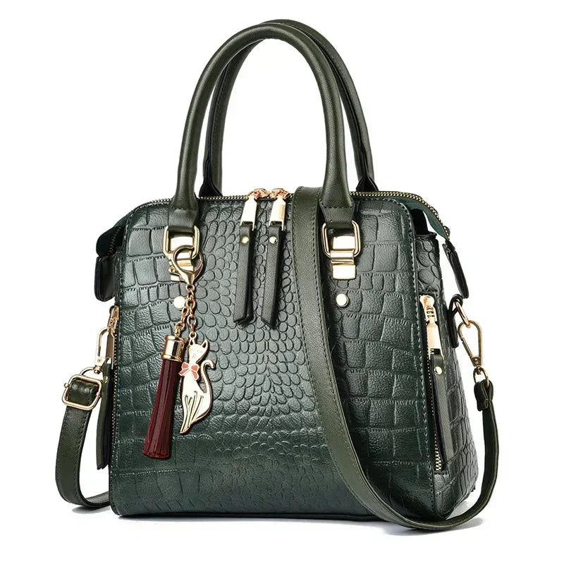 Belen | Luxury Crocodile-Embossed Leather Bag