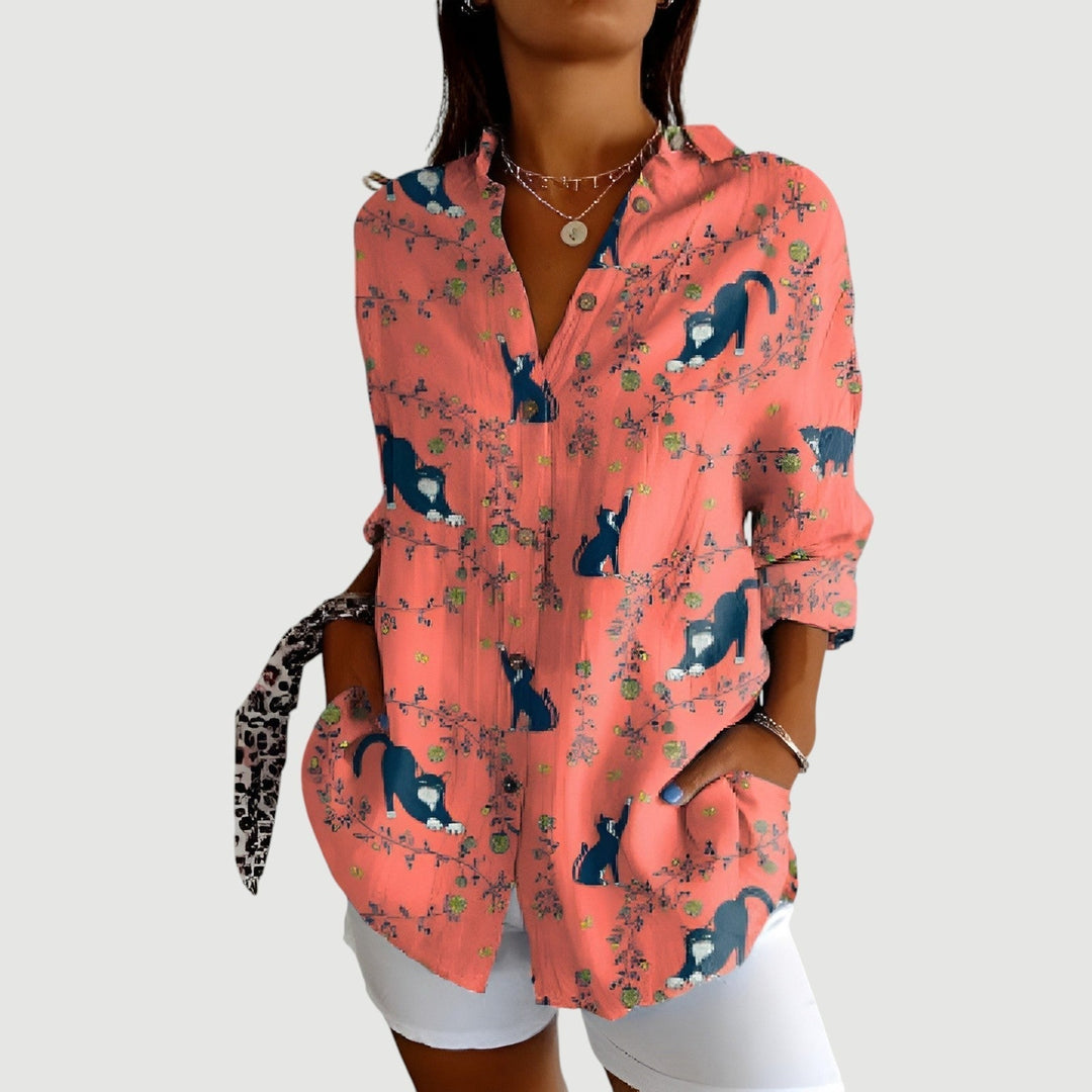 Freda™ | Artistic Flower Blouse